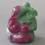 KG-079 Natural Unheated/Untreated Burmese Ruby in Zoisite carved ganesh ganesha Hindu God Deity Talisman Buddha amulet gemstone statue